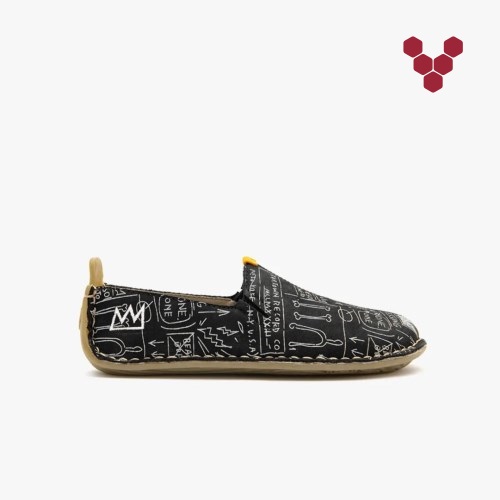 Vivobarefoot Ababa Basquiat Svart Slip On Sko Barn [1-EDHR]